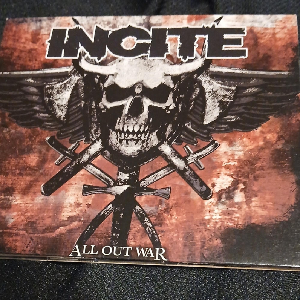 Incite Band  'All Out War' CD Album With  Cover Art